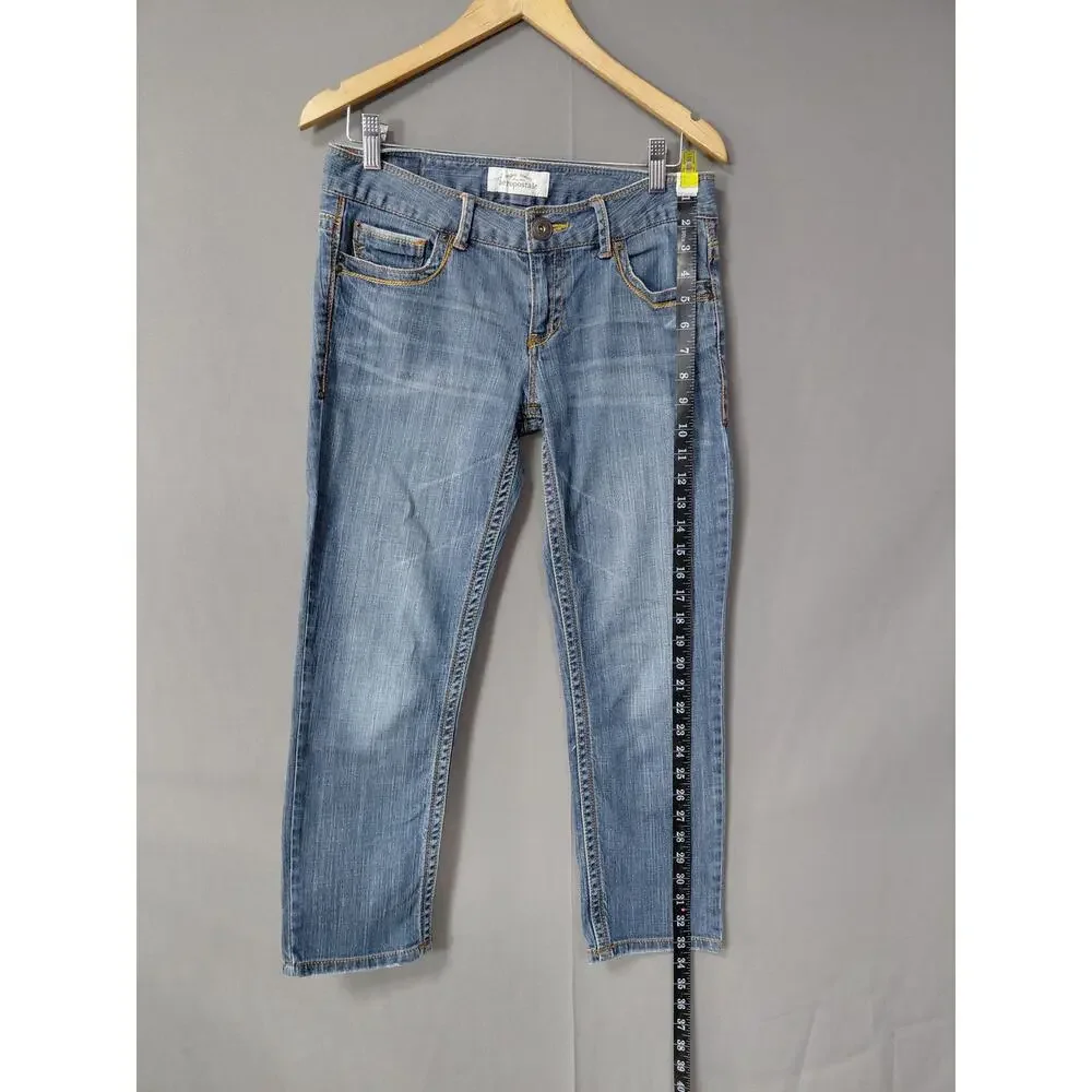 Aeropostale Original Quality Blue Denim Straight Leg Jeans Women Size 5/6